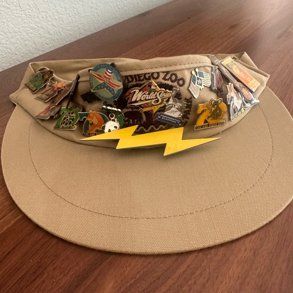 Vintage-ish visor & pins.